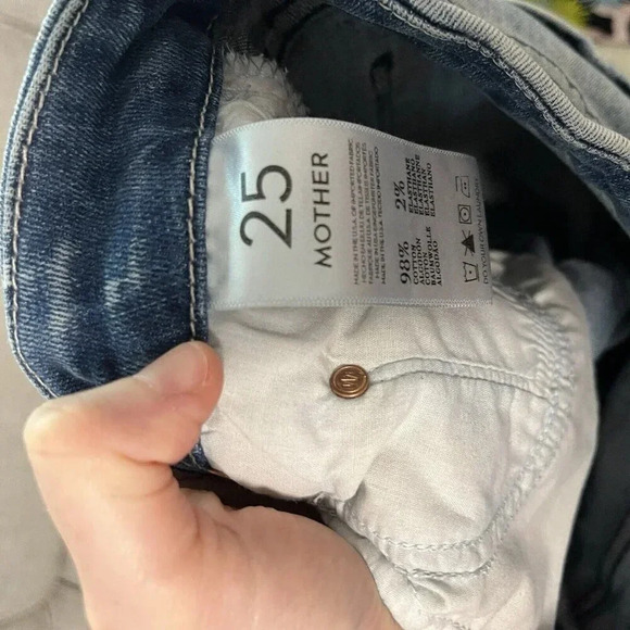 Mother Denim Looker Ankle Fray Jeans in Clear as Day Size 25 - Picture 9 of 12